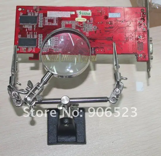 168Z помогая третья рука паяльная подставка зажим с 5X увеличительным стеклом|clamping