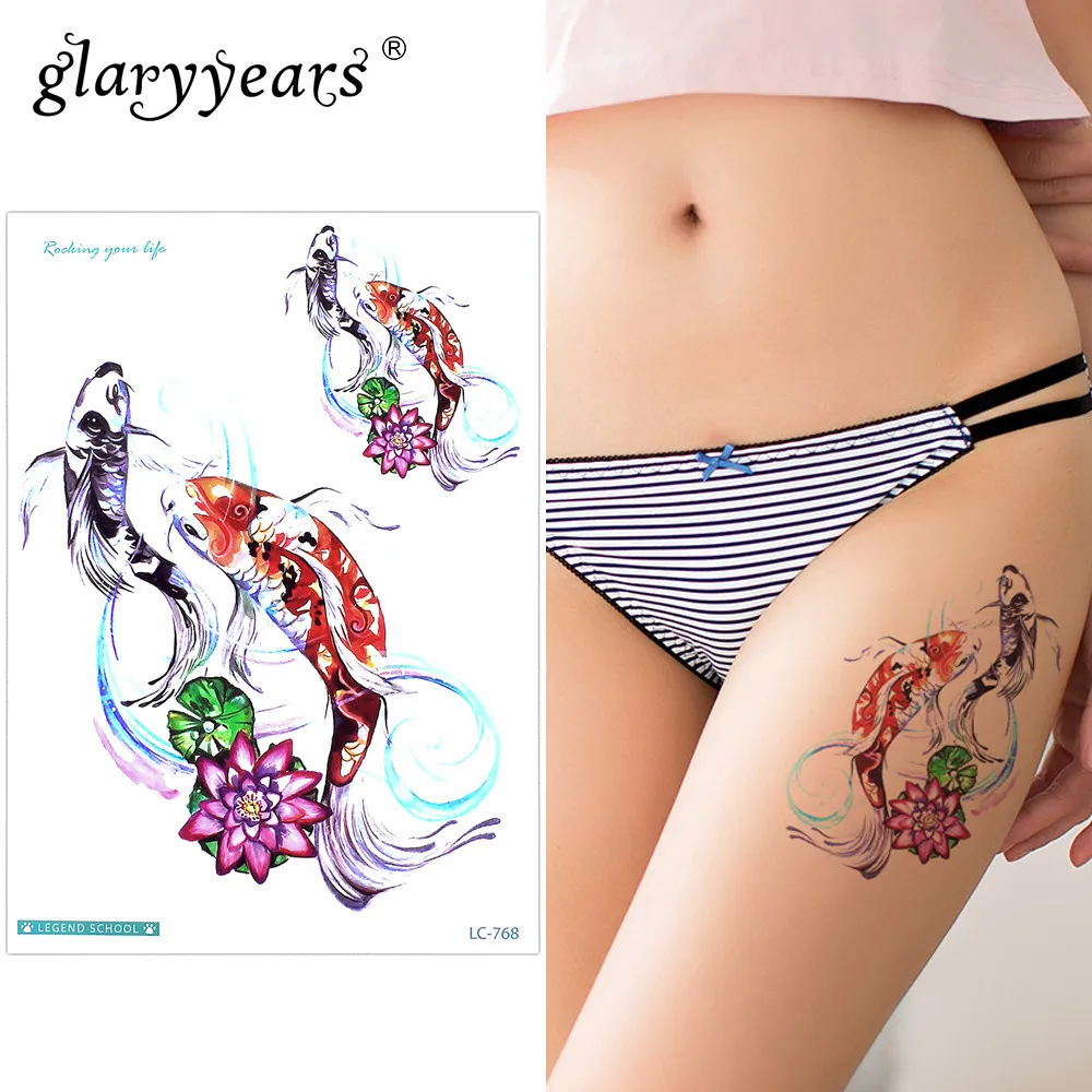 Временная тату наклейка Glaryyears 15*21 см искусственная Татуировка от варикоза