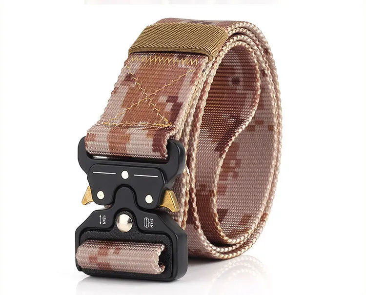 Тактический ремень длиной 125 см, нейлоновый ремень в стиле милитари, мужской ремень в армейском стиле с металлической пряжкой, качественный ремень для джинсов, автоматический