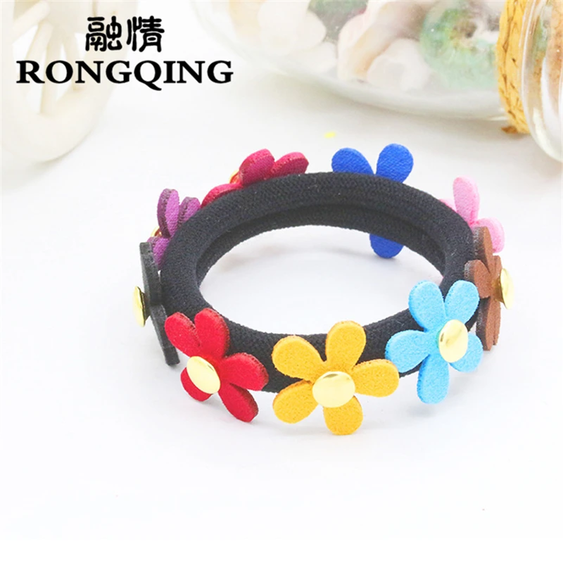Резинки для волос с пятью лепестками девочек RONGQING 2 шт./лот | Украшения и