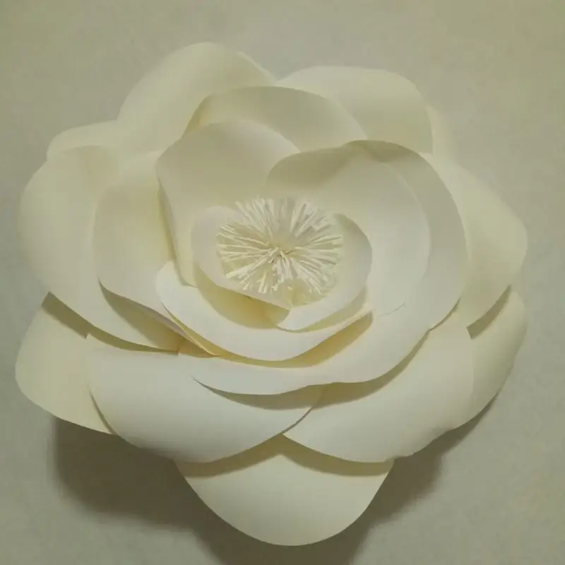 Ivory style 5 DIY Искусственные гигантские Бумажные цветы для свадебных фонов вечерние украшения с днем рождения стол десерт ремесла цветочный декор стен - Цвет: Ivory style 5