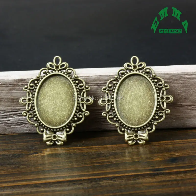 Рамка 10 шт Винтажные Ювелирные аксессуары Овальный Кабошон Камея основа