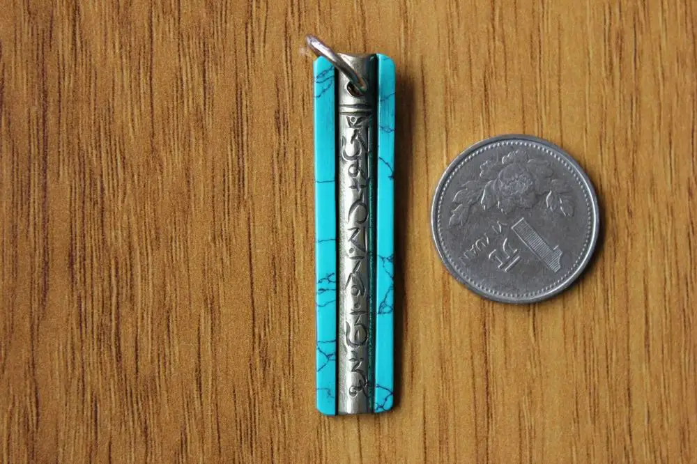 PN816 тибетская медь шесть слов мантра мужские амулеты очарование ручной работы