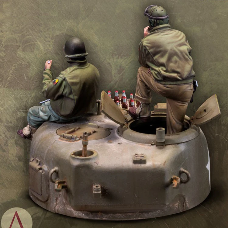 1/35 технический капрал мастер сергент резервуар и Кокс 2 человека модель