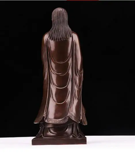 12&quot China Taoism Bronze Copper Ancient Famous Thinker Laozi Lao-tzu Statue Sculpture | Дом и сад
