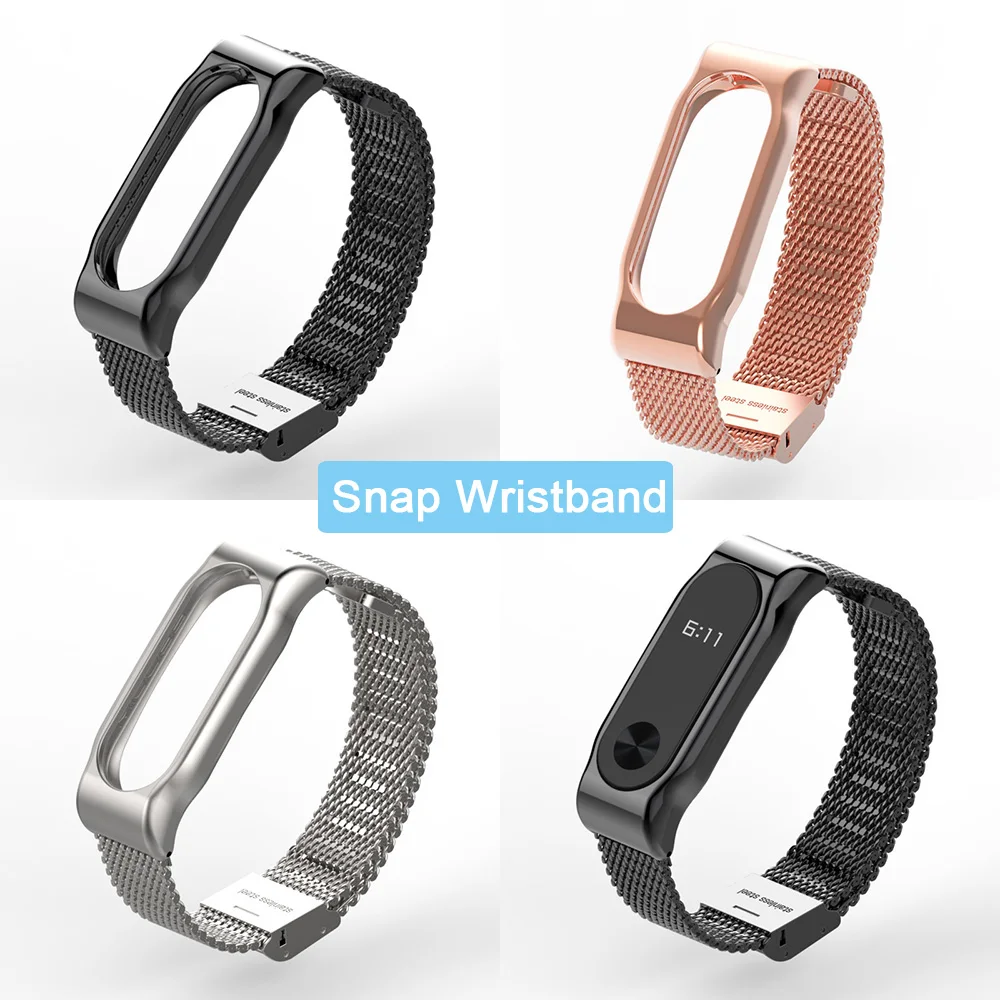 Магнитный браслет GUYO для Xiaomi Mi Band 2 металлический из нержавеющей стали с