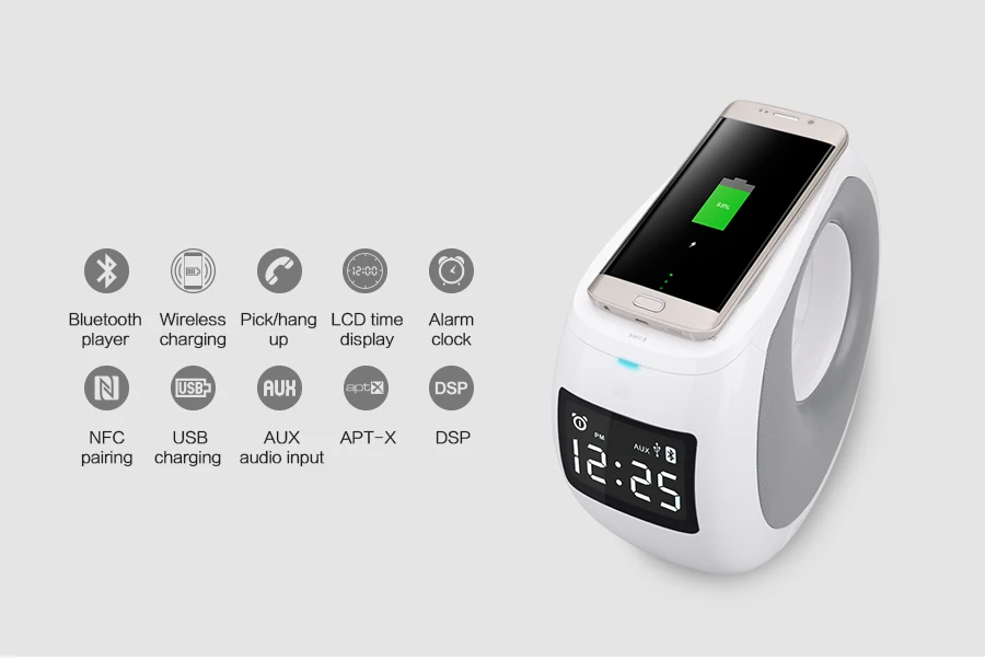 Nillkin Cozy MC1 Bluetooth динамик Qi Беспроводное зарядное устройство для iPhone 6 s Samsung Galaxy S6 S7