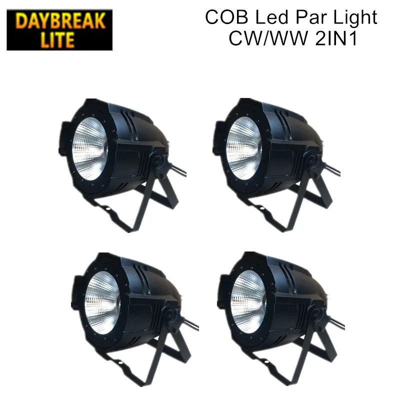 4 шт./лот 100 Вт теплый белый цвет 2 в 1 cob светодиодный светильник dmx512 Дискотека dj