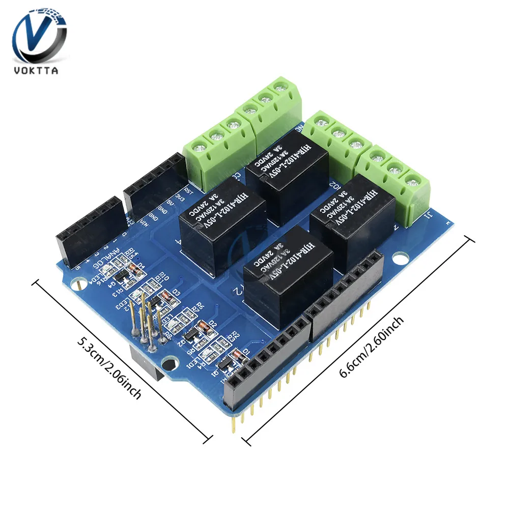 5 V 4 канальный Релейный модуль расширения для Arduino сигнала Управление Мощность