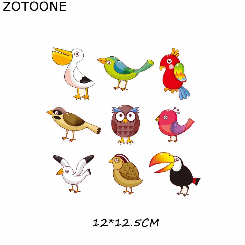 Милые Мультяшные нашивки ZOTOONE с животными для одежды термоклейкие Переводные