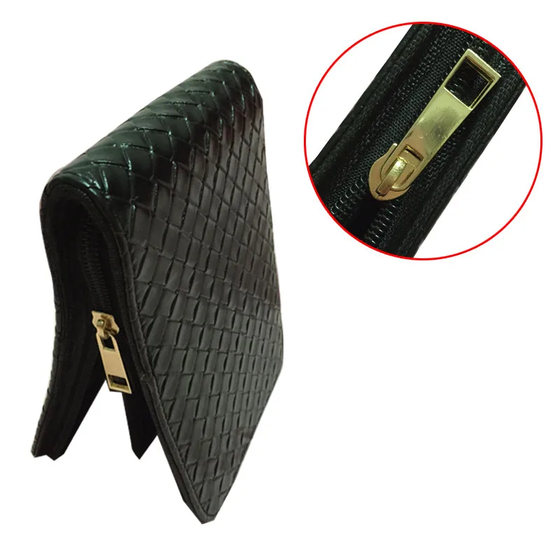 Чехол для перьевой ручки черный тканый чехол из искусственной кожи на молнии с