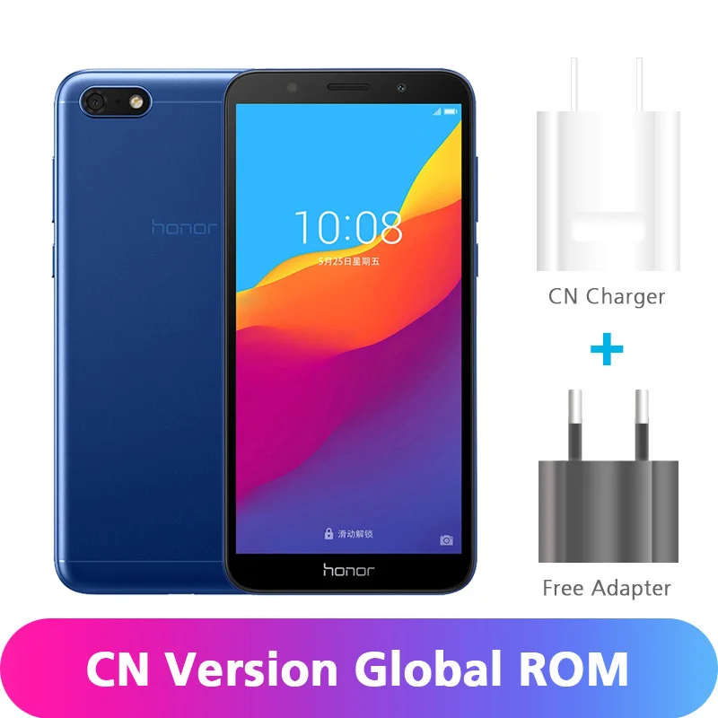 Blue Honor 7 Play 2G 16G 4G LTE MT6739 четырехъядерный 5,45 дюймов 1440*720P 13,0 МП Android 8,1 OTA обновление мобильного телефона - Цвет: Blue