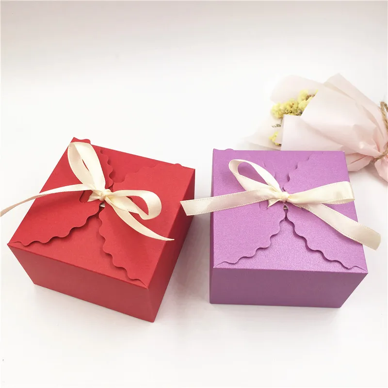 Винтажная мини коробка для конфет из крафт бумаги 20 шт. вечерние коробки подарков