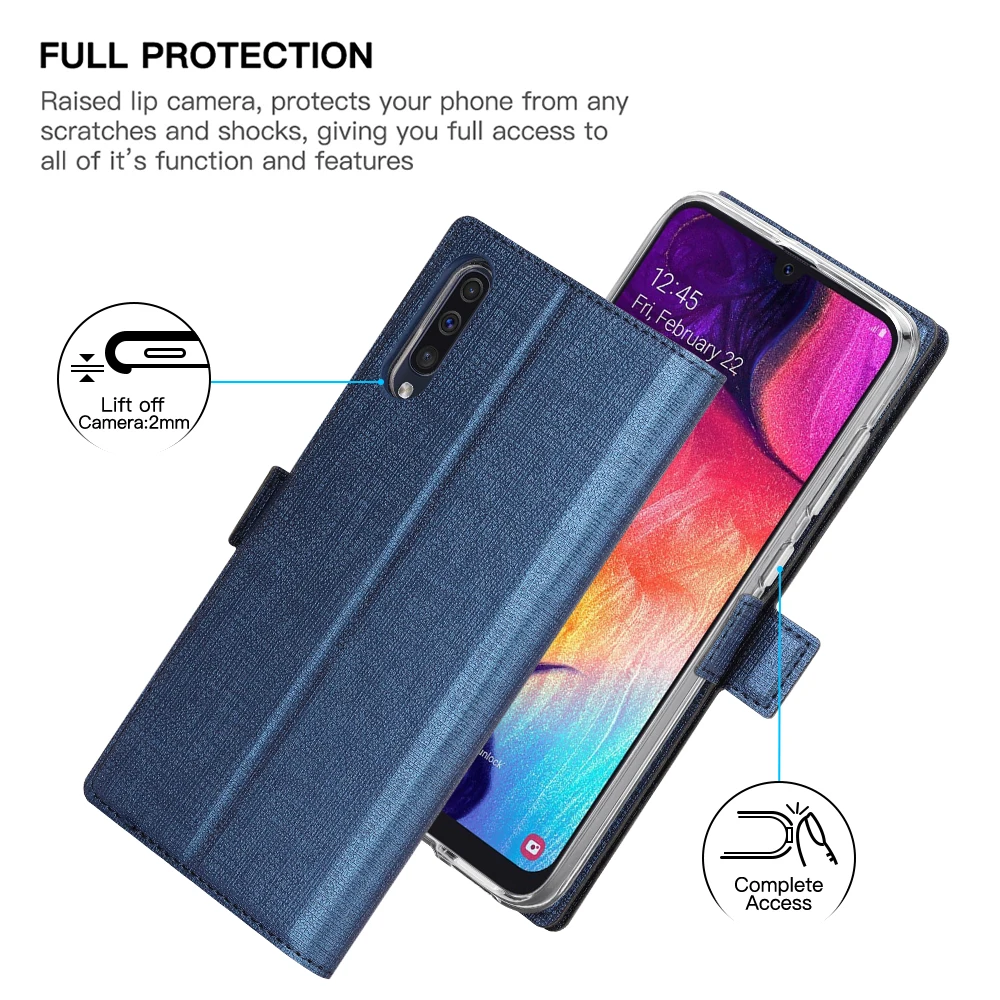 Для samsung Galaxy A50 чехол для телефона бумажник кожаный мягкий противоударный флип-кожа защитa чехол для Galaxy A50 прикрепляющийся к чехол на магните
