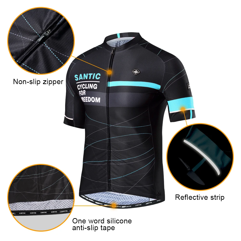 Santic мужские летние велосипедные костюмы Джерси шорты комплект MTB велосипед одежда для велоспорта Одежда для горного велосипеда дышащая одежда