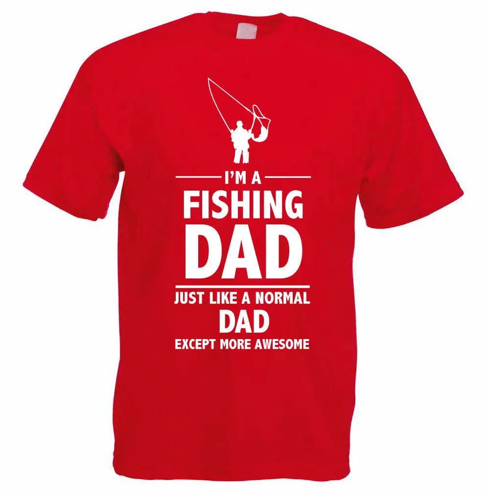 

2019 Fashion Casual Men T-shirt I'M A FISH DAD - Daddy / Father's Day / Fish / Themed Mens T-Shirt
