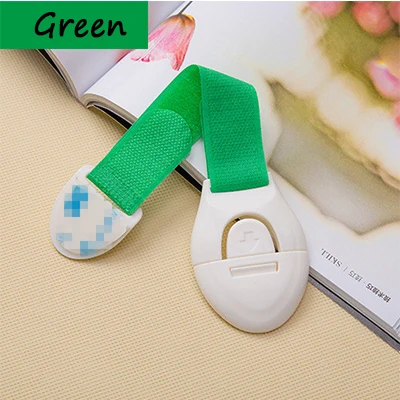 Green 5 шт./лот замки и ремни для шкафов, защитная крышка для углов стола, Защита краев и углов для малышей, 6 цветов, замки для детских шкафов - Цвет: Green
