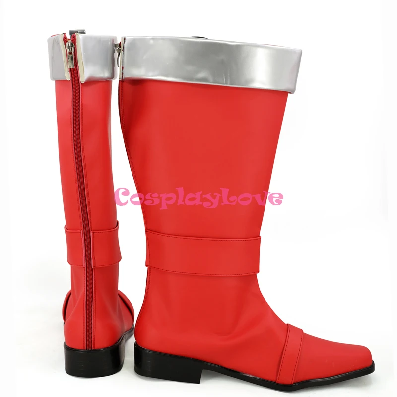 Cosplay Love Super Sentai красная обувь для косплея UCHU SENTAI KYURANGER Stinger длинные сапоги на заказ |