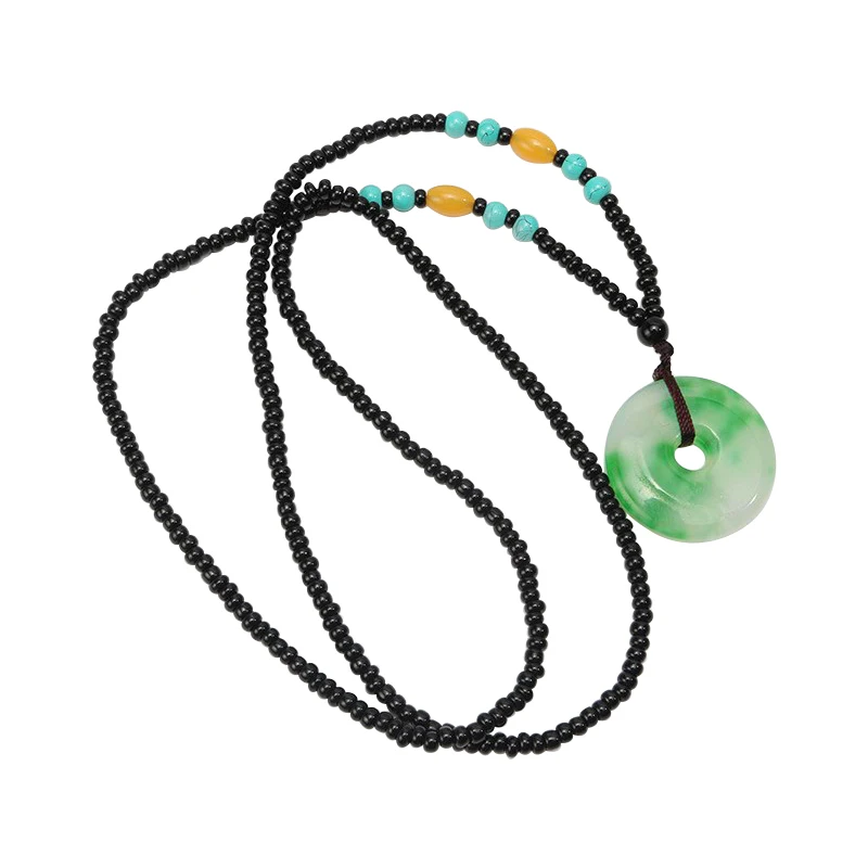 Старинные этнические Круглый Круг буддизма Мала ожерелье керамические бусы себе