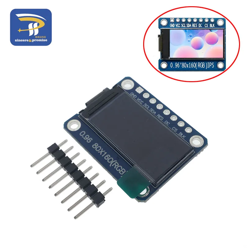 TFT-дисплей IPS 0 96/1 3 дюймов 7P SPI HD 65K полноцветный ЖК-модуль ST7735 / ST7789 Привод IC 80*160 240*240