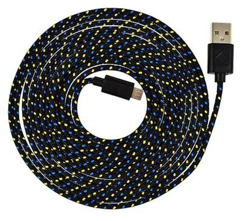 5V 2A настенное зарядное устройство Micro USB кабель нейлоновый шнур для Samsung Xiaomi Huawei
