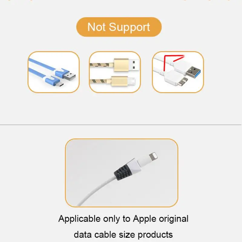 2 шт. противоразрывные кабели для зарядки и передачи данных Защитные Чехлы