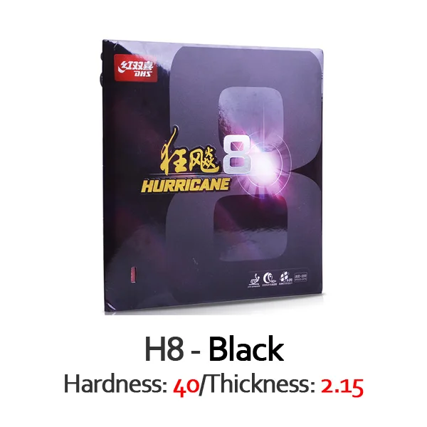 DHS ураган 8 пипсов-в H8 настольный теннис резиновый пинг понг Tenis De Mesa Hurricane-8 - Цвет: Black H40 T2.15