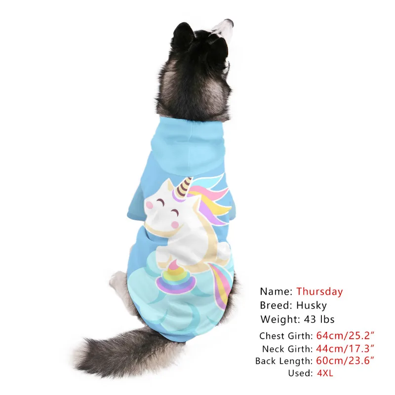 Pawzroad Pet 3D собака кофты Толстовки печати симпатичная одежда зима Костюмы для больших Товары для собак Толстовки настроить Вышивка Крестом Картины
