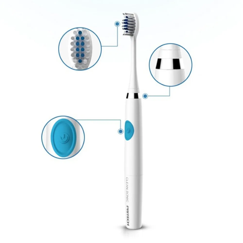 Hot Electric Toothbrush Waterproof IPX5 Ultrasonic with Replacement Heads Battery Operated cepillo de dientes electricoOralHeath | Бытовая