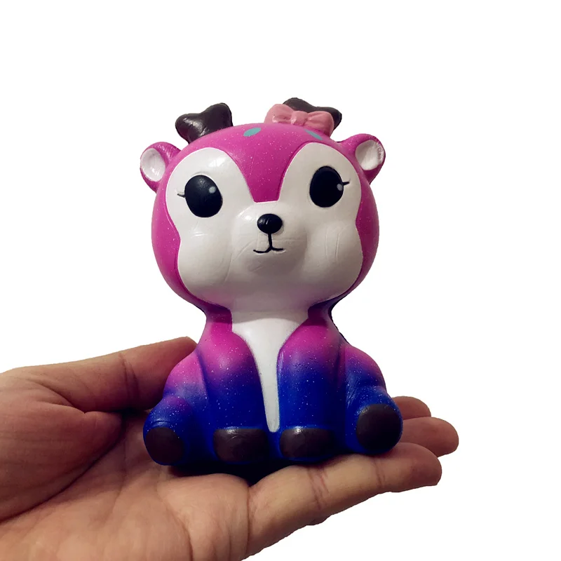 Большой Jumbo милый Kawaii Deer Squishy Squeeze Squishi Squshy игрушка медленное увеличение для