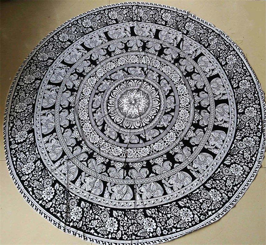 2017 новая мода европейский стиль круглые подушки прочный пляжа yoga мат круглый