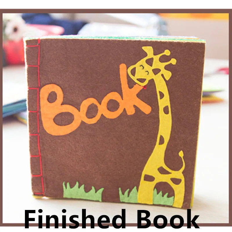 Giraffe Finished Новая игольчатая войлочная книга с животными для мам, швейные Игрушки для малышей, детская книга для раннего образования, войлочные наборы, книга с картинками, моя первая книга - Цвет: Giraffe Finished