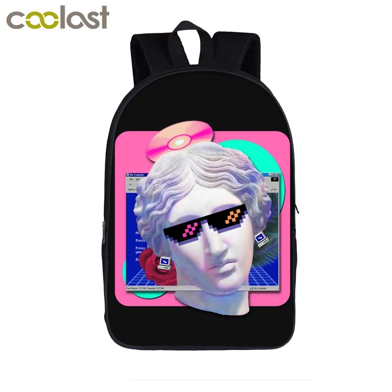Vaporwave микеланжело Давид рюкзак эстетический Женский Мужской рюкзак грязный Франк мальчики девочки школьные сумки рюкзаки для ноутбука