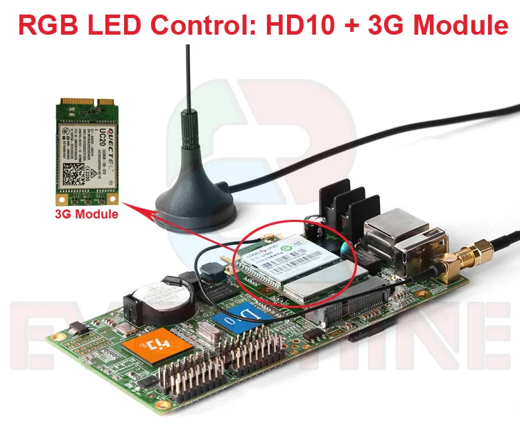Новинка! D10 HD-D10+ Wifi модуль rgb контроллер светодиодного знака карты для оконные рамы, такси, реклама, светодиодный экран - Цвет: HD D10 4G Module