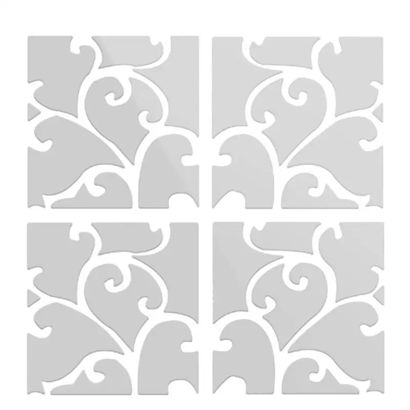 Silver 32 шт./компл. 3D зеркала стены Стикеры s акриловые фрески Стикеры украшение дома самоклеющиеся наклейки зеркало Стикеры Декор на стену зеркало Стикеры s - Цвет: Silver