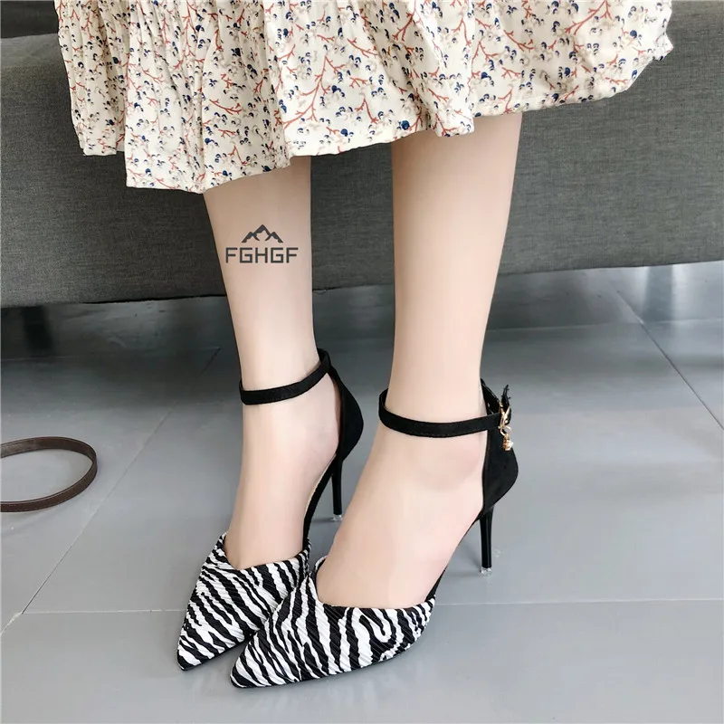 Женские туфли лодочки FGHGF леопардовые с острым носком на высоком каблуке 8 5 см в