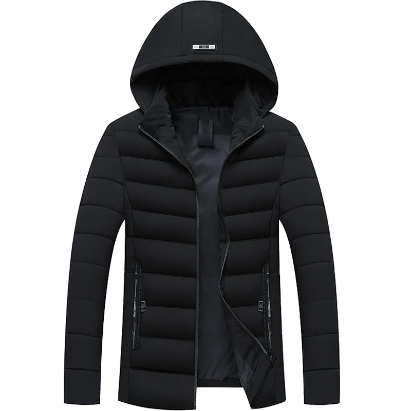 Новое поступление, большие размеры, XL-5XL, толстовка с капюшоном, зимняя мужская куртка, утолщенная, повседневная, с хлопковой подкладкой, пальто, осенние мужские парки, HMY30