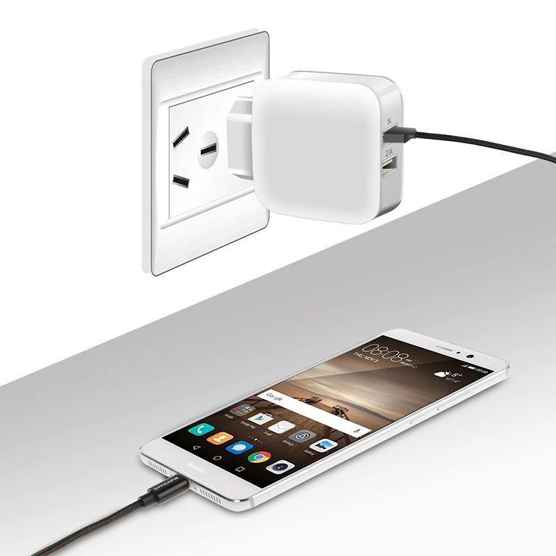 Умный дорожный адаптер зарядного устройства с двойным usb портом Suntaiho портативное