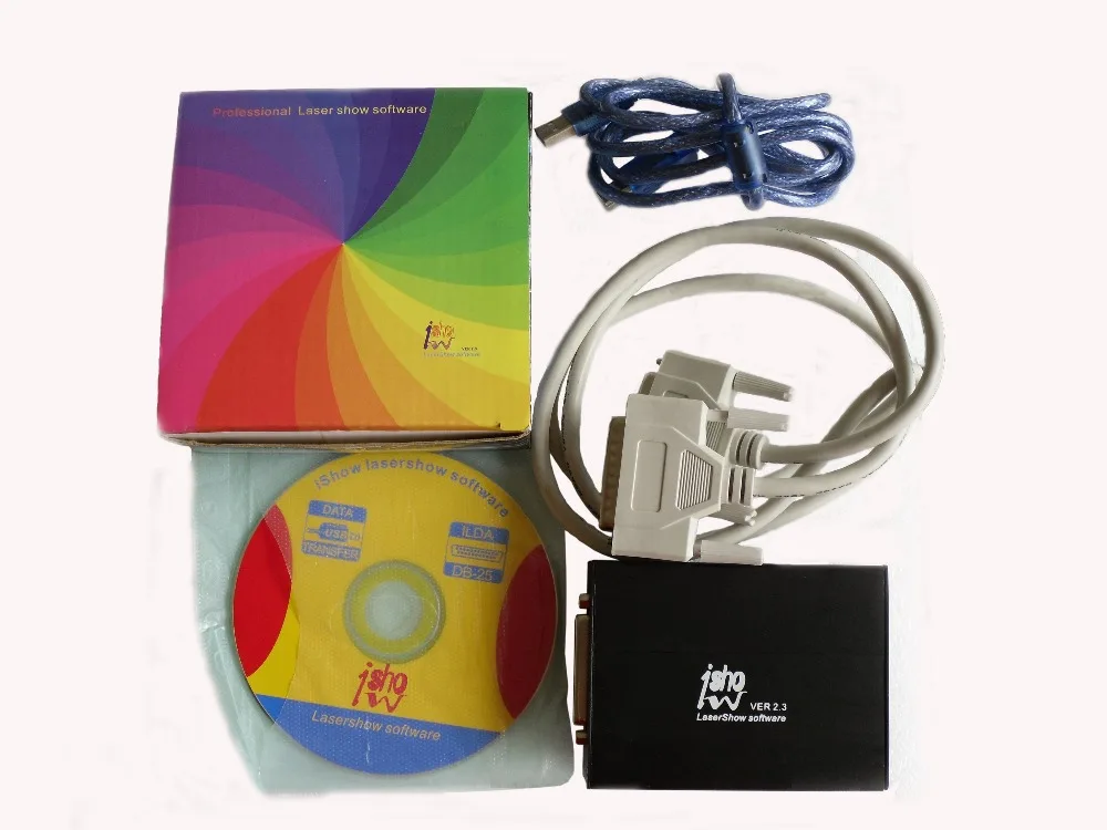 Ishow 2,3 USB 2,0 USB источник питания ILDA PC лазерный контроллер шоу программное обеспечение лазерное шоу дизайнерская программа ishow