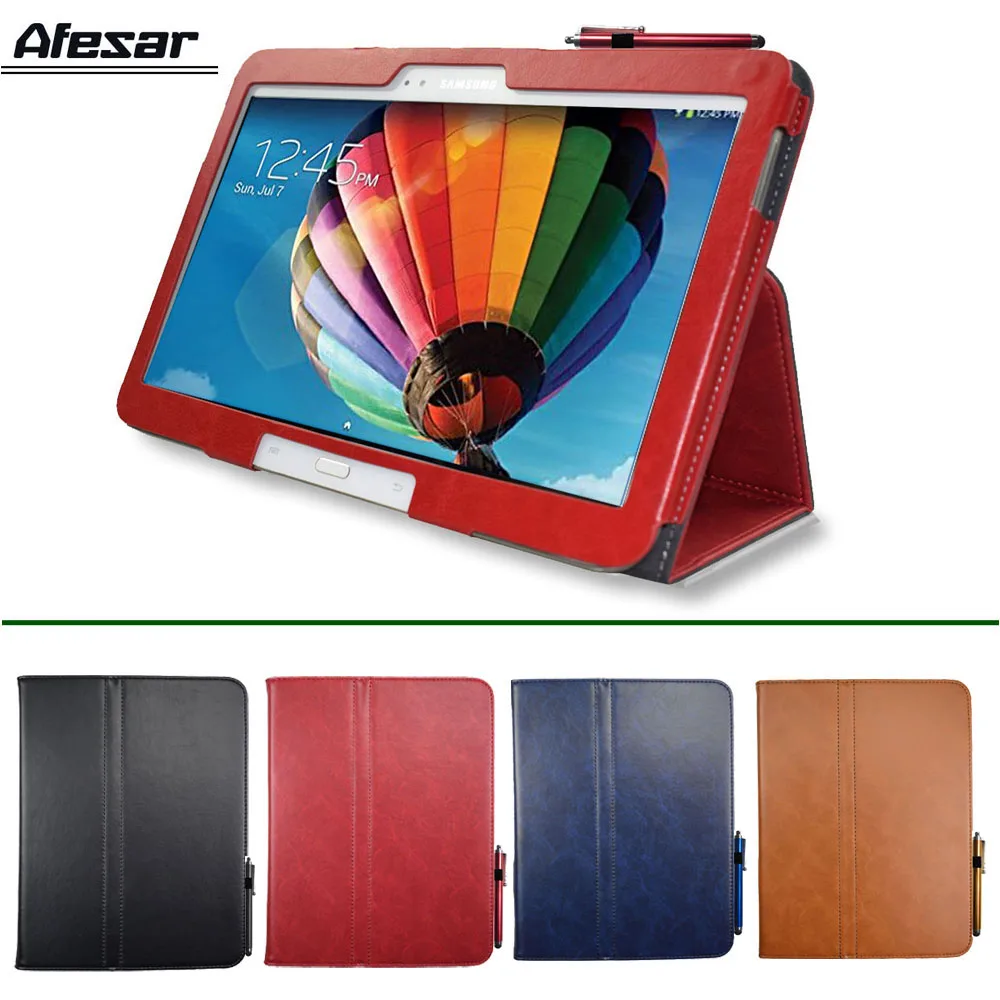 Тонкий чехол книжка GT p5200/p5210/p5220 из искусственной кожи с подставкой для Samsung Galaxy Tab