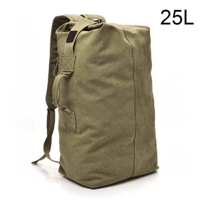 25L Khaki 35Л Холст Открытый военный рюкзак тактический походный кемпинг дорожная Сумка для охоты рыбалки рюкзак тренажерный зал фитнес спортивные сумки - Цвет: 25L Khaki