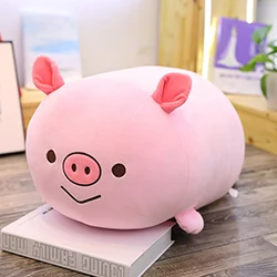 Pink pig Мягкими Животные игрушка мягкая жирных Косплей Shiba «Лисья Секретная служба»(Inu единорог, Динозавр Печать Дети взрослых Ночная подушка для ног и Plushie 3 размера - Цвет: Pink pig