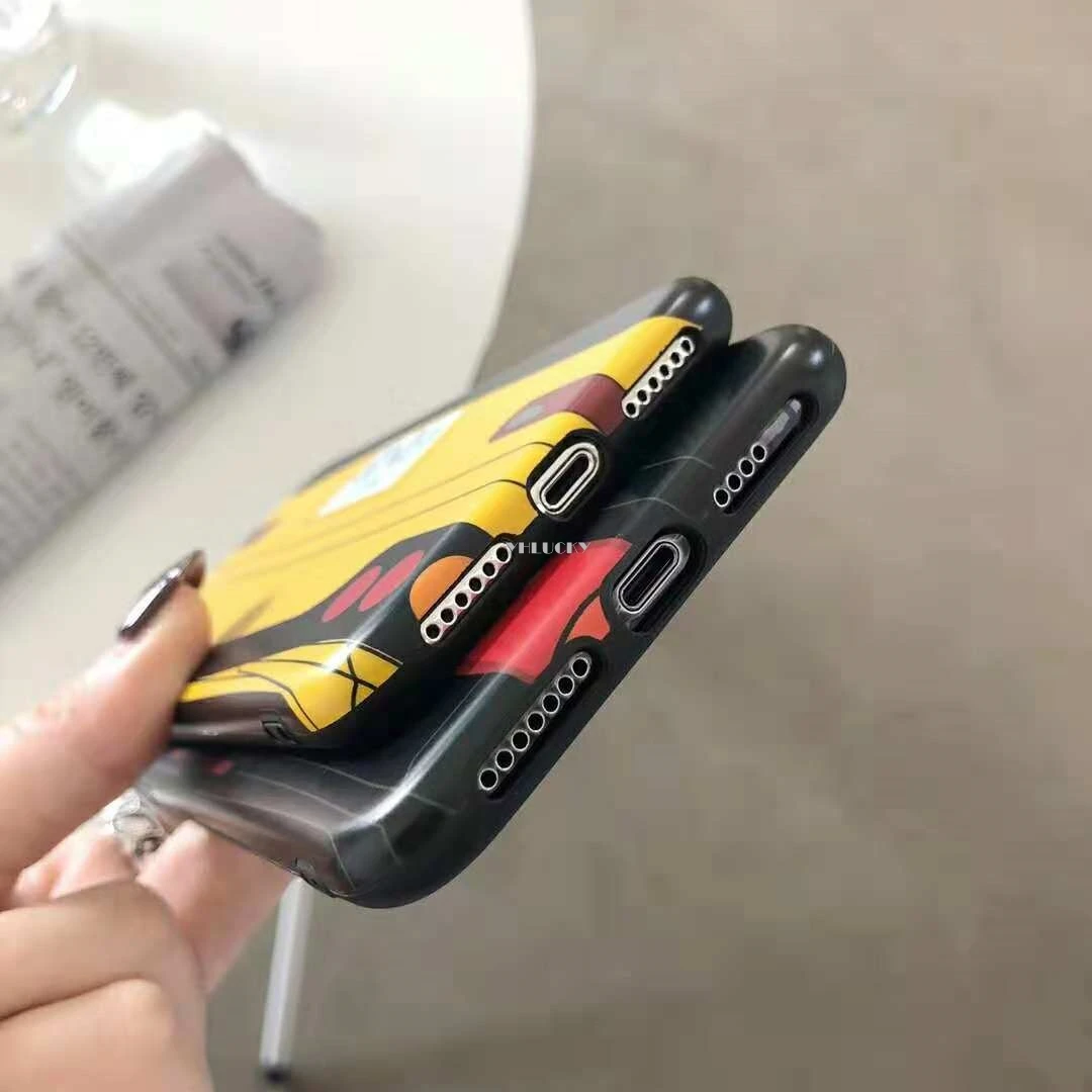 Luxury Head D Cool Car Taillight Matte Cases for iPhone X XS Max XR 6 6s7 8 Plus AE-86 Soft Silicone men Phone Cover |