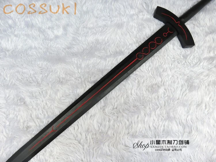 Судьба оставающаяся ночь меч Артура подвеска черный Экскалибур деревянный 114 см