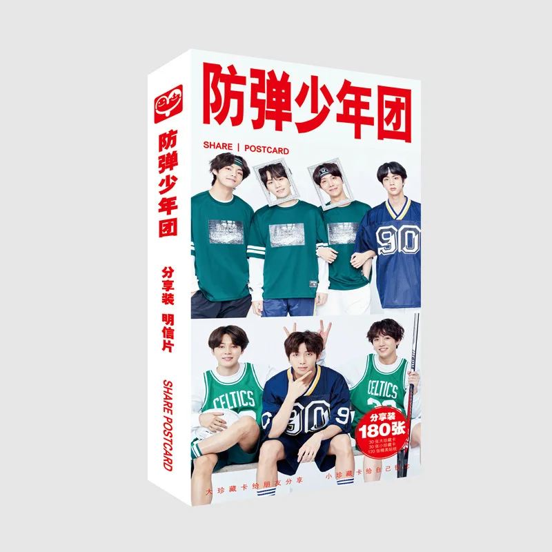 Черный 180 шт/KPOP BANGTAN BOYS коробка набор наклейки на открытку любовь себя поддержка Подарочная коллекция - Цвет: Черный