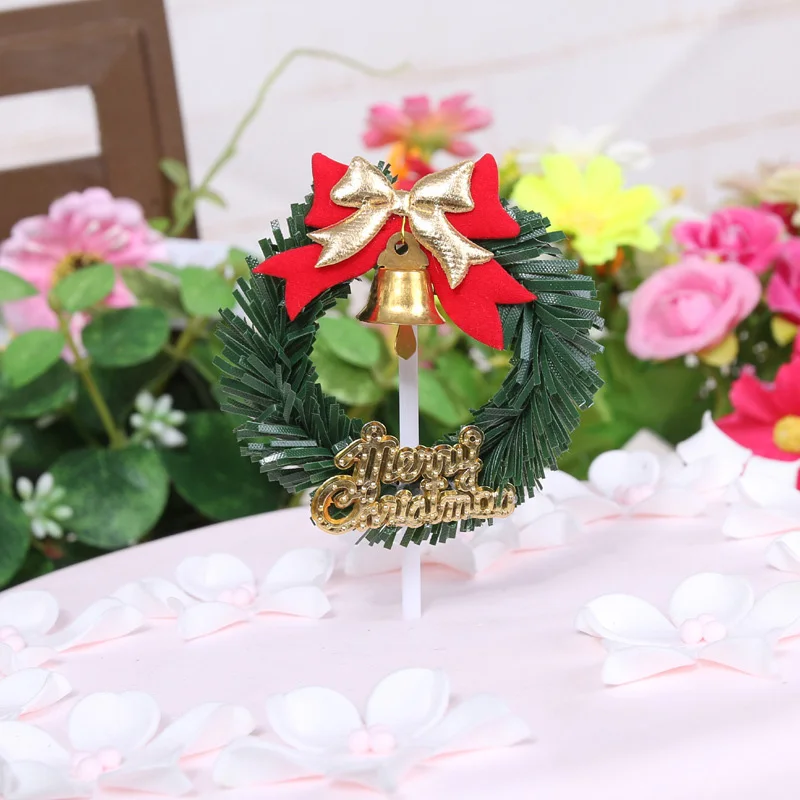 Merry Рождественский капкейк Торт Топперы вставка для торта флаги рождественской
