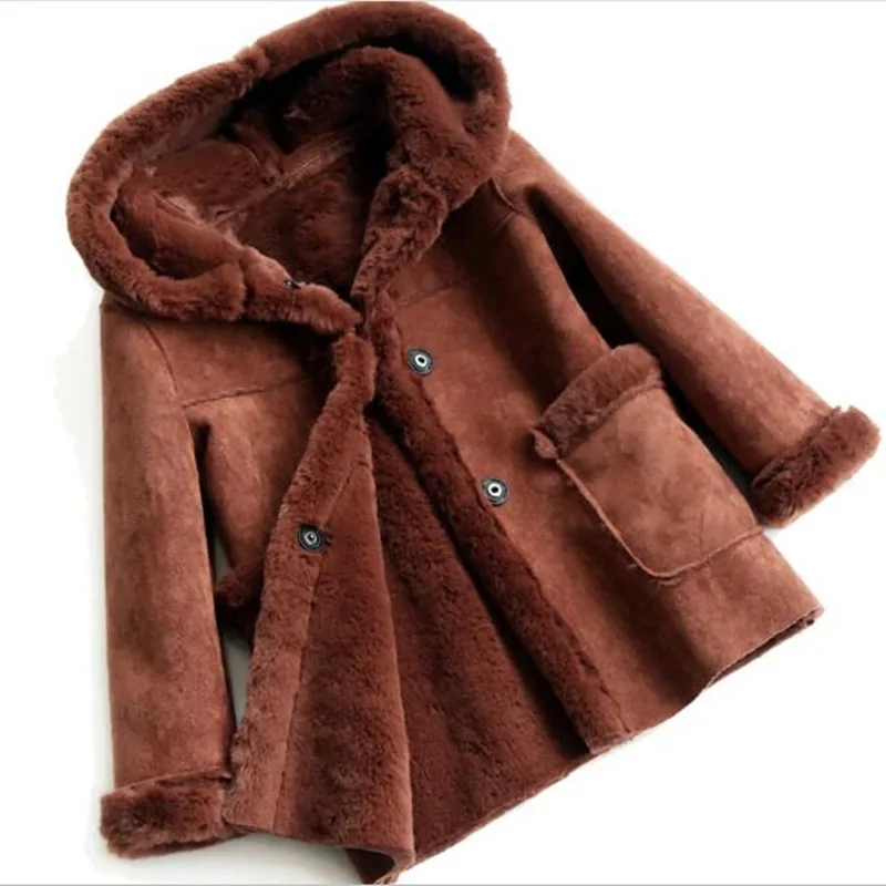 2018 новое длинное пальто с искусственным мехом для мальчиков и девочек Плотная