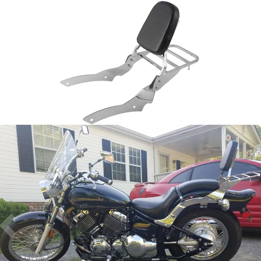Хромированная спинка 8 6 дюйма с багажником для Yamaha V Star 650 Classic| |
