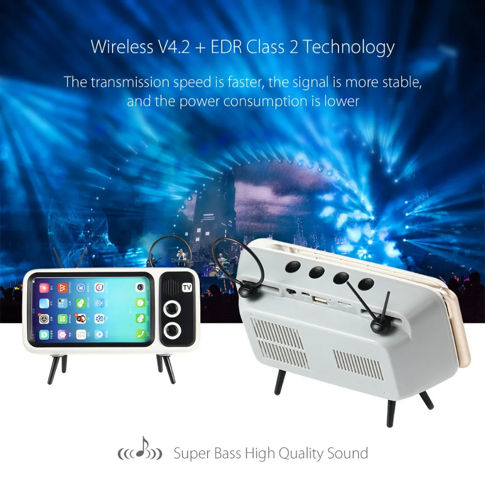 Классический Bluetooth динамик Ретро Мини ТВ Аудио Поддержка TF карта FM радио Aux модель