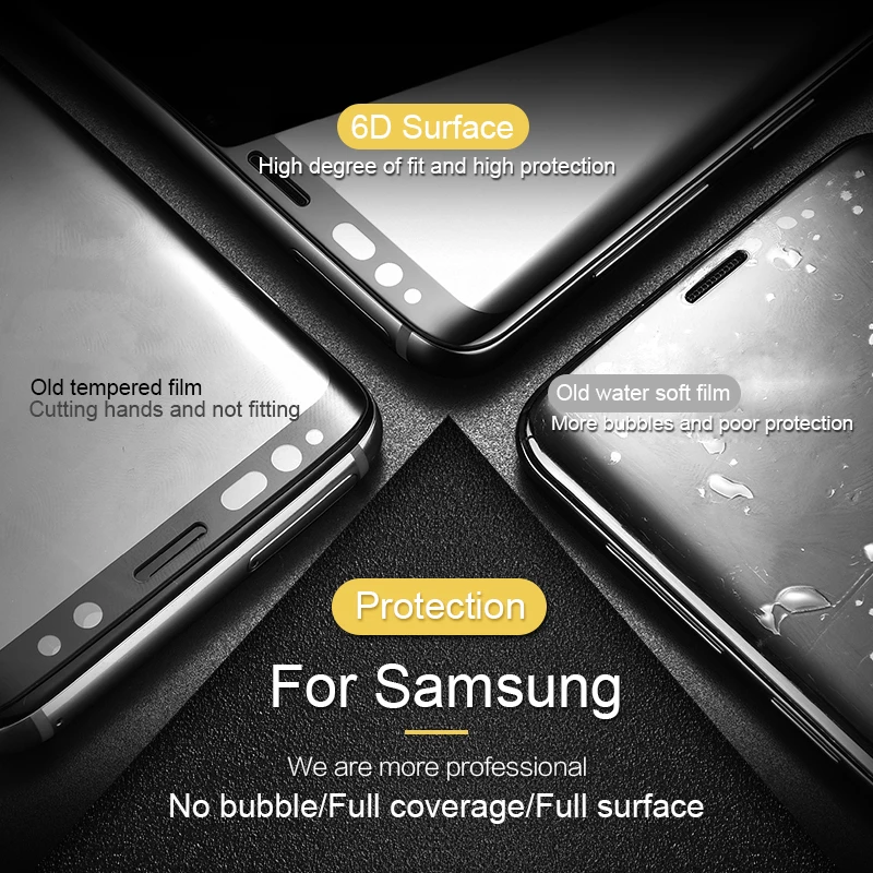 RDCY 6D полностью клеевое изогнутое закаленное стекло для Samsung Galaxy S8 S8Plus защита